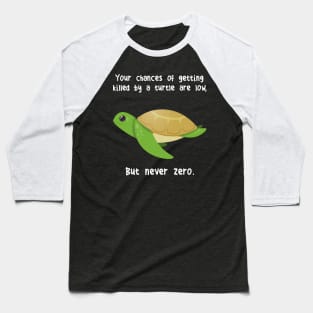 Green Sea Turtle Never Zero Baseball T-Shirt